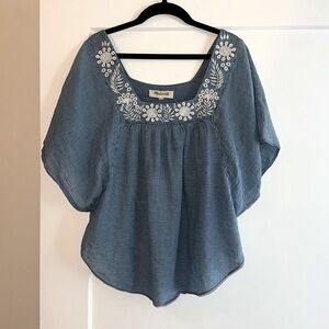 Madewell Jean Embroidered Top